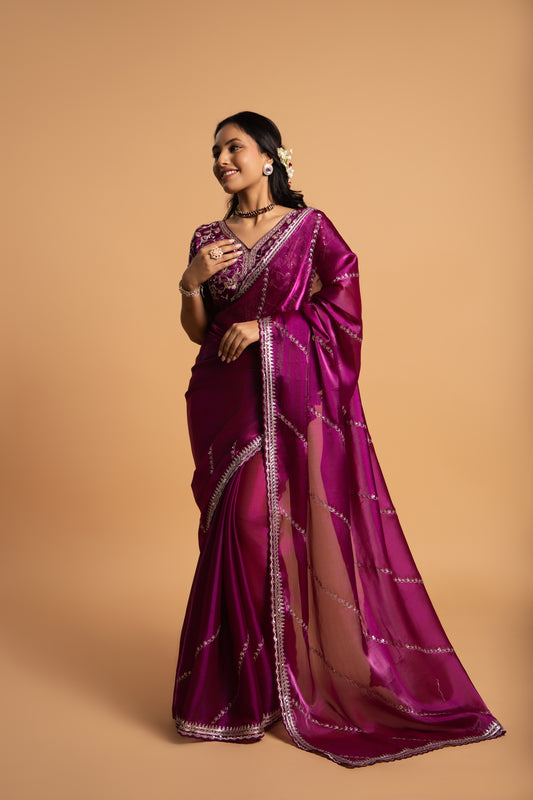 Delicate Elegance Organza Embroidered Lightweight Saree