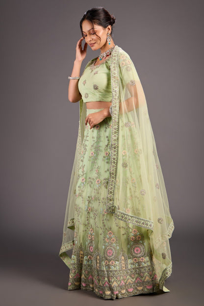 Tradition Zari Embroidery Work Lehenga Choli - Styling India