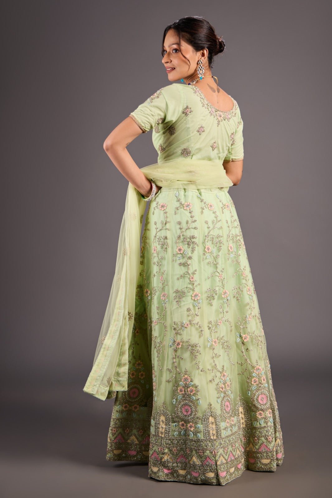 Tradition Zari Embroidery Work Lehenga Choli - Styling India